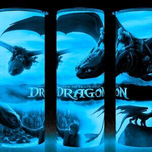 Glow in the Dark How to Train Your Dragon - Night Fury Movie Cup Mug Tumbler
